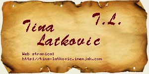 Tina Latković vizit kartica